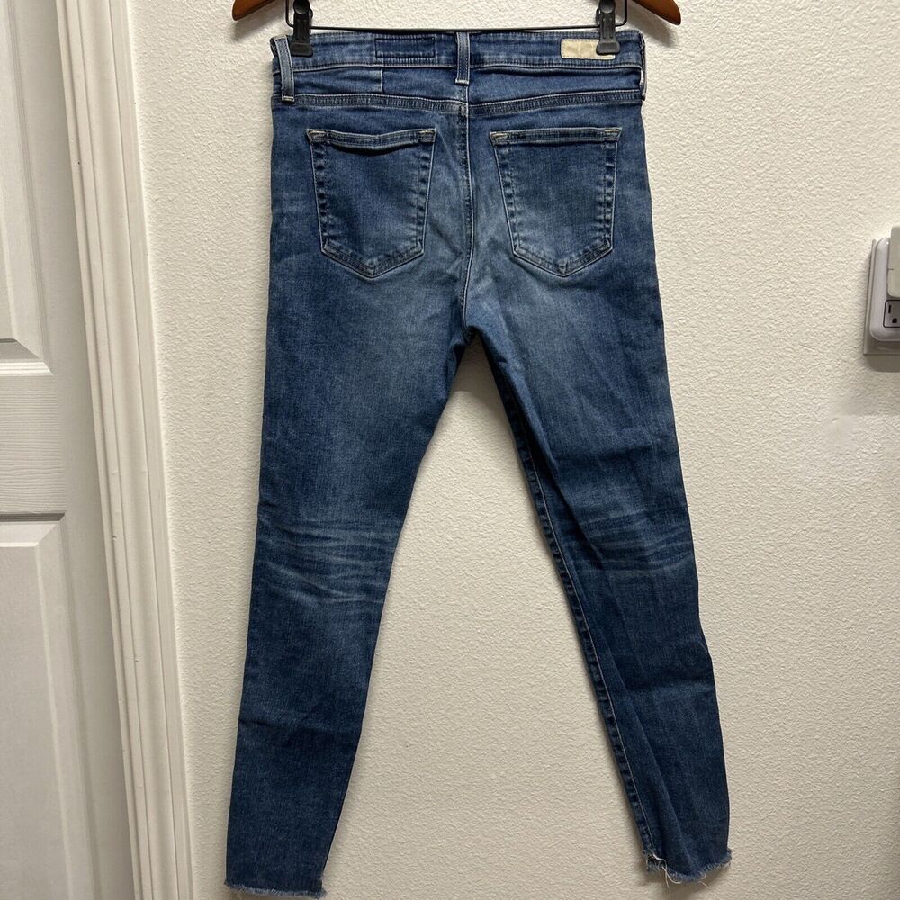 AG Jeans Farrah Ankle - High Rise Skinny Patch Blue Size 29 - Picture 5 of 13